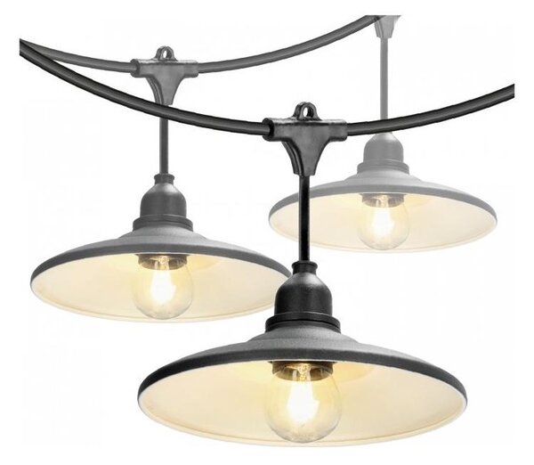 Ghirlandă decorativă de exterior CRETE, 15 x E27, 230 V, 20 m, IP44
