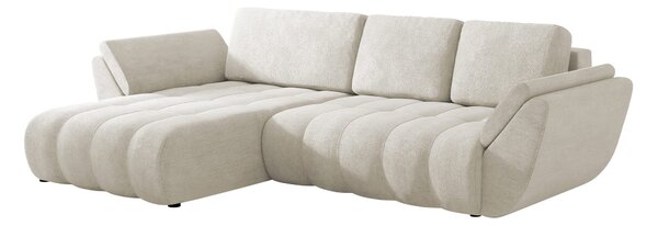 Colțar Circum, Funcția de dormit, Spațiu de depozitare, 283x195x86cm, 127 kg, Picioare: Plastic, Lemn: Pin