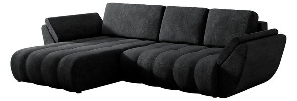 Colțar Circum, Funcția de dormit, Spațiu de depozitare, 283x195x86cm, 127 kg, Picioare: Plastic, Lemn: Pin