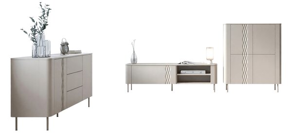 Set de living Tortesi 104, Cașmir, PAL laminat, MDF