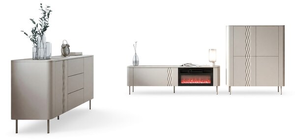 Set de living Tortesi 104, Cașmir, PAL laminat, MDF