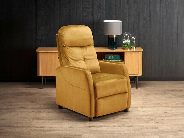 Fotoliu recliner Houston 992, Galben închis, Tapiterie, 103x64x84cm, 25 kg