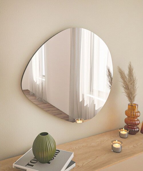 Oglinda perete Besso, sticla, 60x2x60 cm