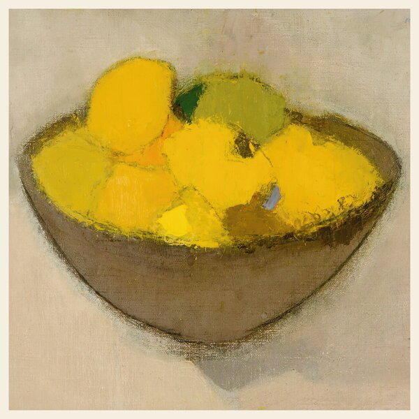 Artă imprimată Lemons (Still Life in Yellow / Square) - Helene Schjerfbeck, (40 x 40 cm)