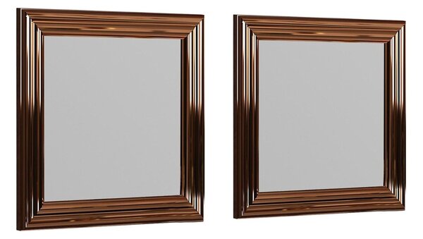 Set 2 oglinzi Bale, bronz, sticla, 40x3x30 cm