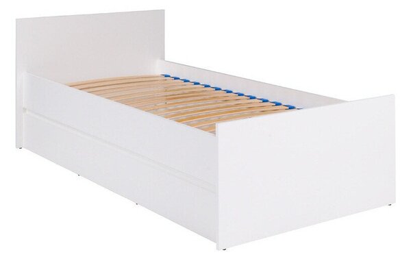 Pat Cirdora 107Single, Alb, 80x200, PAL laminat, Somiera patSomiera pat, 9x20x7cm