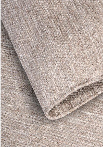 Covor bej țesut manual din amestesc de lână 80x150 cm Pradesh Linen White – Elle Decoration