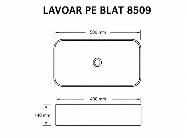 Lavoar pe blat alb 8509