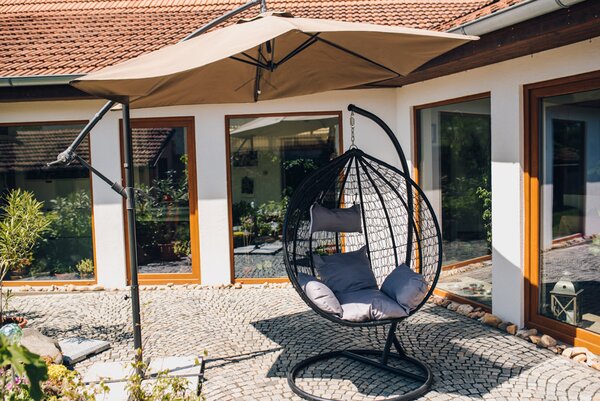 Balansoar suspendat Culoare negru, KOKON cu suport