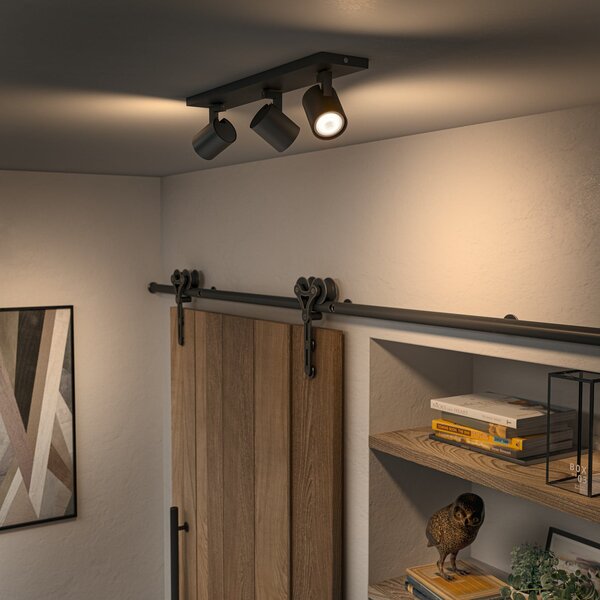 Plafoniere Philips Hue, Philips Hue Runner, reglabil, Negru, Camera de zi, Aluminiu, Modern