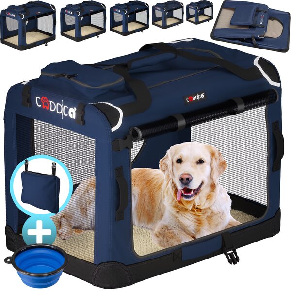 Deuba Geanta de transport pentru caini M 60x42x44 cm - albastra