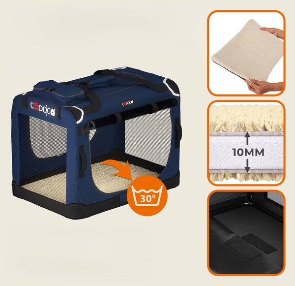 Deuba Geanta de transport pentru caini M 60x42x44 cm - albastra