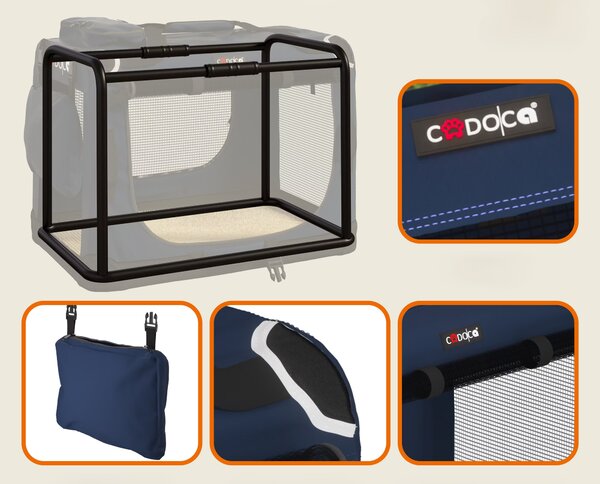 Deuba Geanta de transport pentru caini M 60x42x44 cm - albastra