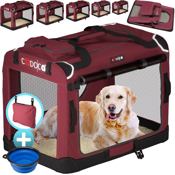 Deuba Geanta portabila pentru caini M 60x42x42cm - rosu