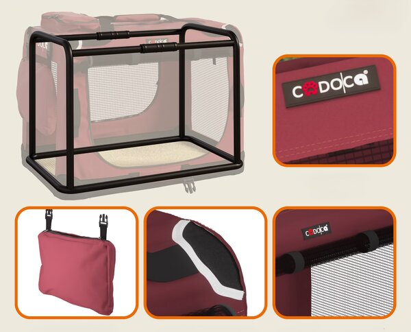 Deuba Geanta portabila pentru caini M 60x42x42cm - rosu