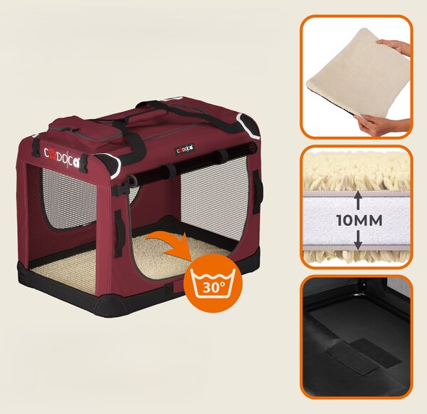Deuba Geanta portabila pentru caini M 60x42x42cm - rosu