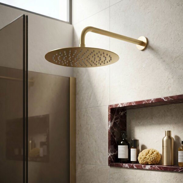 Cap de duș rotund REA JS-P014BG 30cm Brush Gold