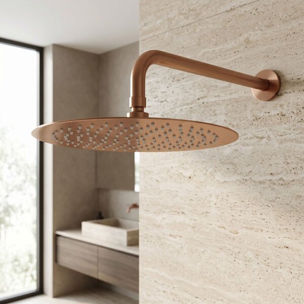 Cap de duș rotund REA JS-P014BRG 30cm Brush Copper