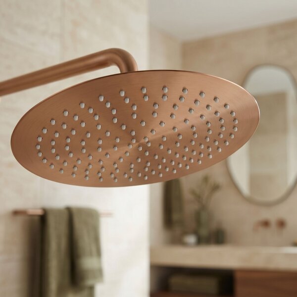 Cap de duș rotund REA JS-P014BRG 30cm Brush Copper