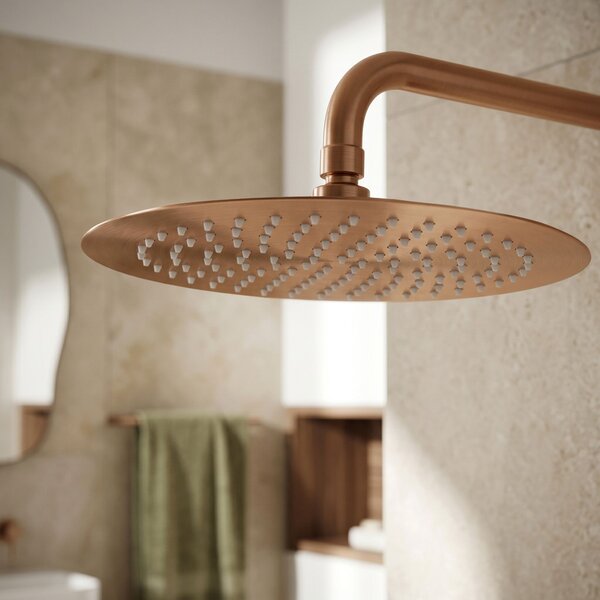 Cap de duș rotund REA JS-P014BRG 30cm Brush Copper