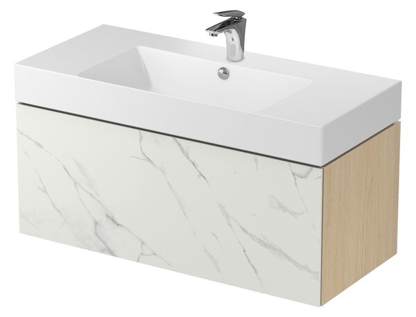 Cersanit Inverto lavoar 100x45 cm dreptunghiular mobilier-de blat alb luciu K671-007
