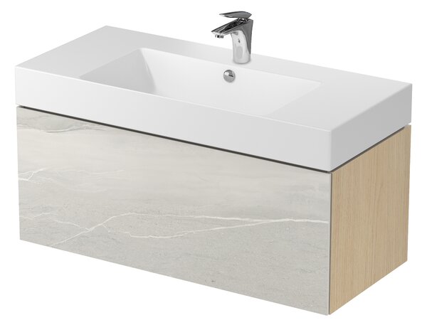 Cersanit Inverto lavoar 100x45 cm dreptunghiular mobilier-de blat alb luciu K671-007