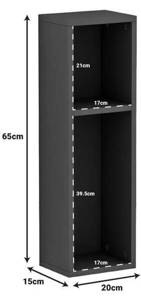 Noptiera suspendata Racks Pako World Gri 20x15x65 cm