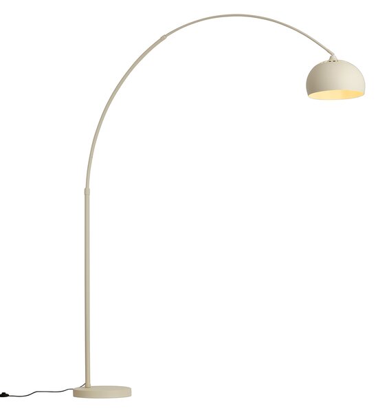 Lampă cu arc modernă bej cu bază de marmură - XXL