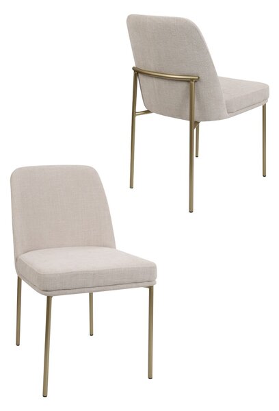 Scaun de dining Zafiro, picioare aurii