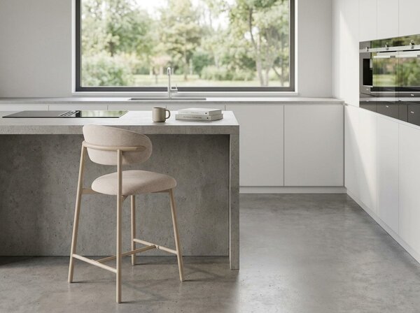 Scaun de bar ELONE, casmir/bej deschis