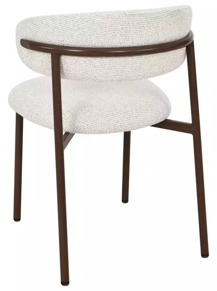 Scaun de sufragerie tapitat ROCKET, nuc/bej