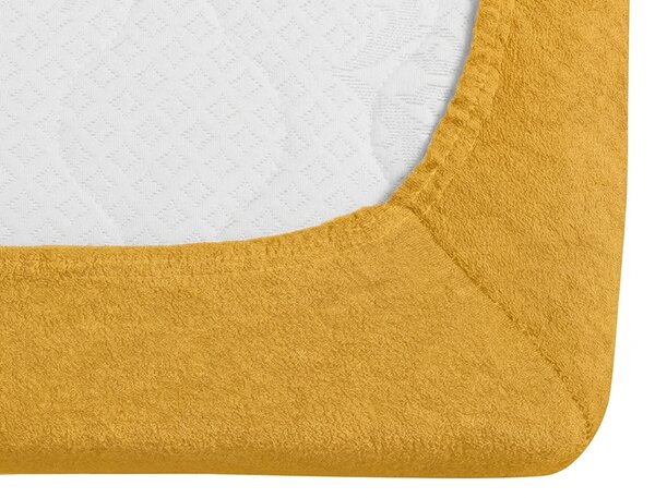 Cearsaf frote pentru patut copii PREMIUM 60x120 cm galben-portocaliu