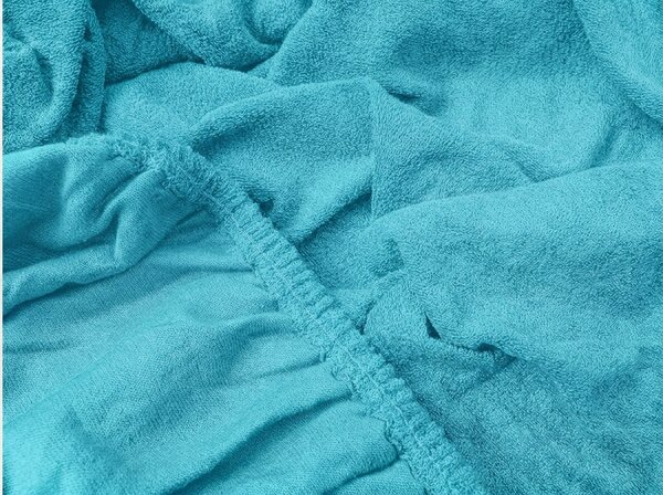 Cearsaf frotir PREMIUM turcoaz 160x200 cm
