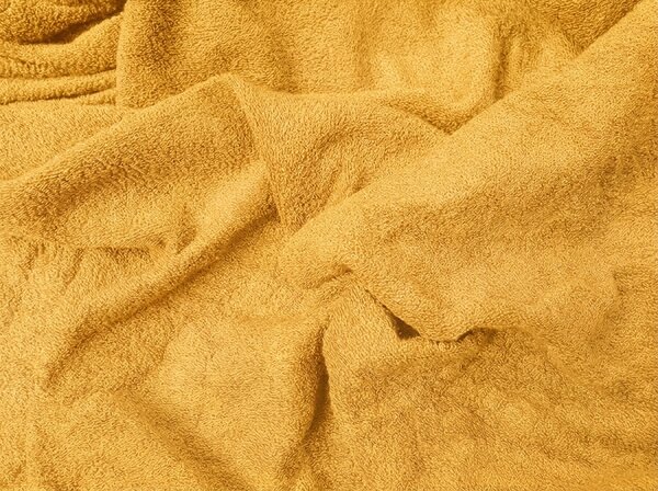 Cearsaf frote pentru patut copii PREMIUM 60x120 cm galben-portocaliu
