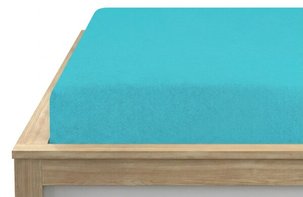 Cearsaf frotir PREMIUM turcoaz 160x200 cm
