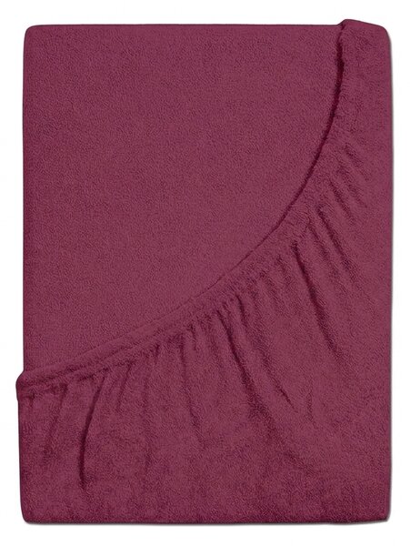 Cearsaf frote pentru patut copii PREMIUM 60x120 cm visiniu