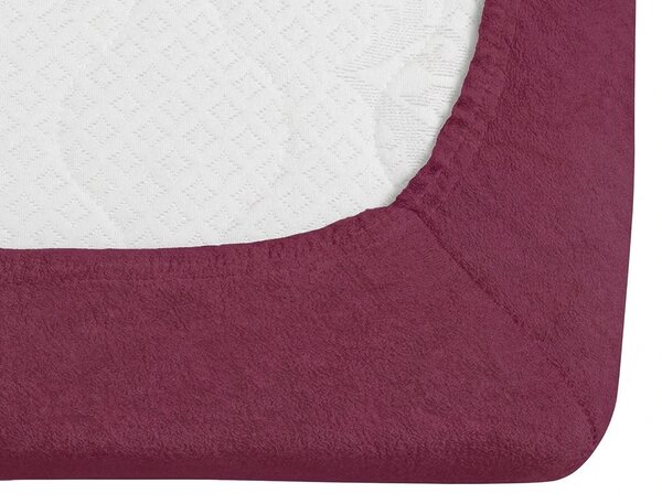 Cearsaf frote pentru patut copii PREMIUM 60x120 cm visiniu