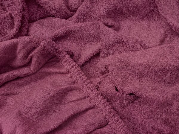 Cearsaf frote pentru patut copii PREMIUM 60x120 cm visiniu
