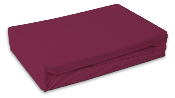 Cearsaf frote pentru patut copii PREMIUM 60x120 cm visiniu