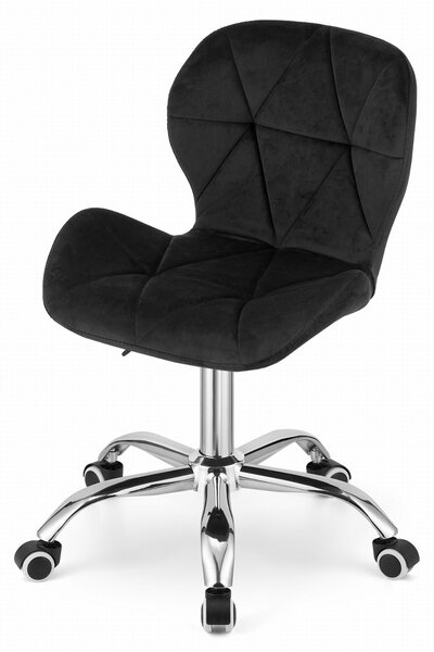 Scaun de birou negru AVOLA VELVET