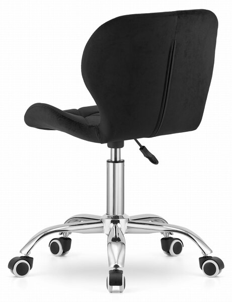 Scaun de birou negru AVOLA VELVET