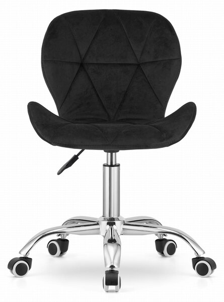 Scaun de birou negru AVOLA VELVET