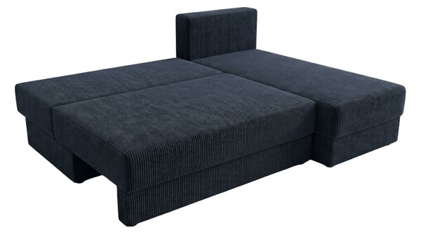 Coltar extensibil de colt TAVERO SLIM, albastru inchis, reversibil, 201x140 cm