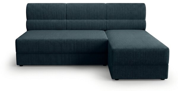Coltar extensibil de colt TAVERO SLIM, albastru inchis, reversibil, 201x140 cm