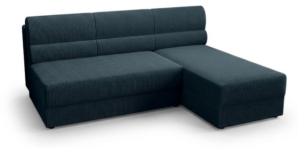 Coltar extensibil de colt TAVERO SLIM, albastru inchis, reversibil, 201x140 cm