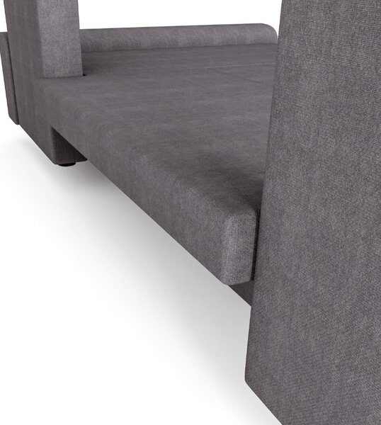 Coltar extensibil in forma de U VALERIO, gri inchis/antracit, 305x140 cm