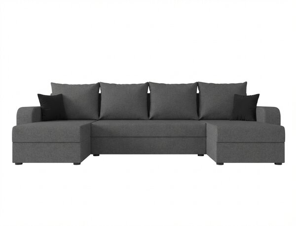 Coltar extensibil in forma de U VALERIO, gri inchis, 305x140 cm