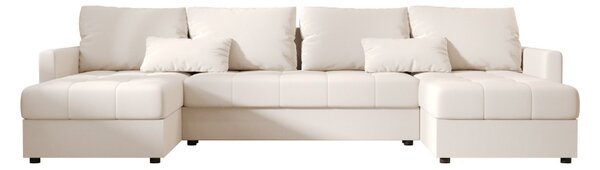 Coltar extensibil in forma de U VENORIA, crem, 285x146 cm + 2 perne GRATUIT