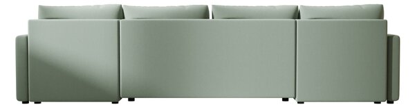 Coltar extensibil in forma de U VENORIA, verde deschis, 285x146 cm + 2 perne GRATUIT