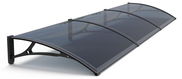 Copertină PRO 360x80 cm din aluminiu și plexiglas – Negru/Antracit